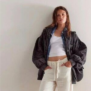 NWOT Free People Oversized Juno Quilted Bomber Jacket